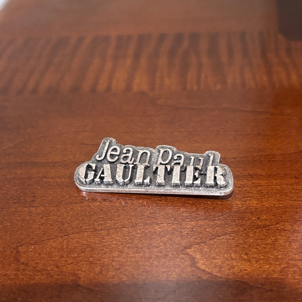 Jean Paul Gaultier Metallic Logo Pin